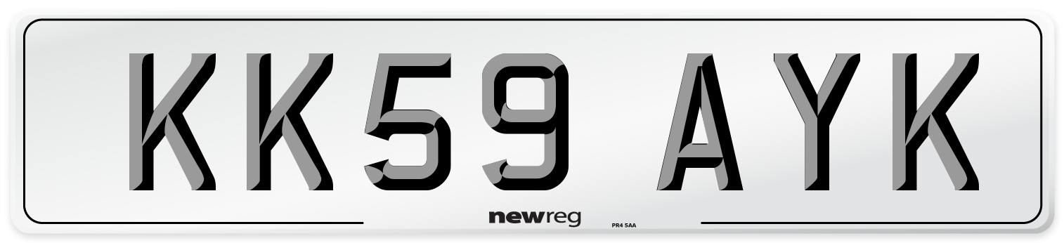 KK59 AYK Number Plate from New Reg